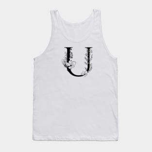 Letter U Monogram - Floral Initial Tank Top